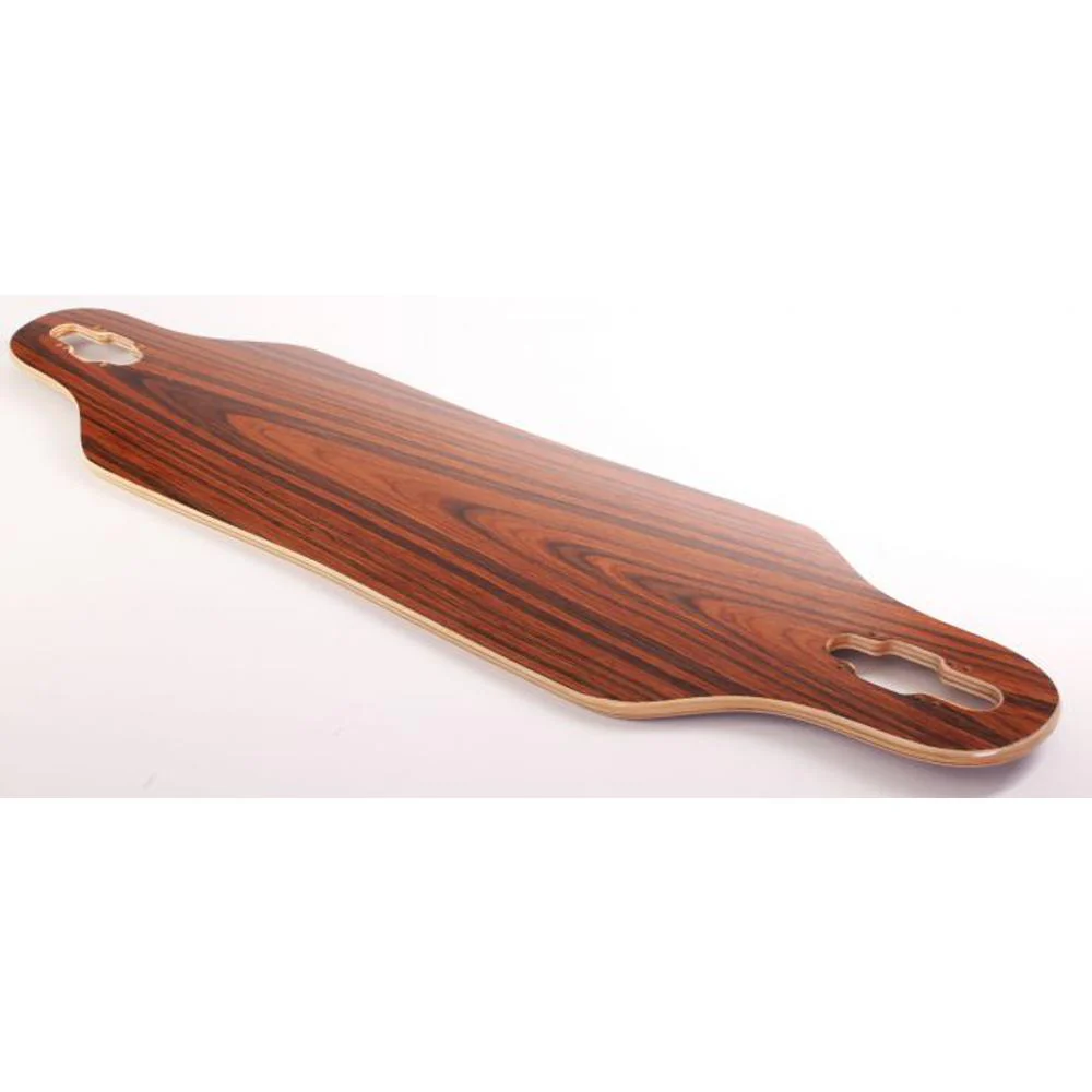 Blank 38" Drop Through Longboard Natural or Cherry Color - Image 7