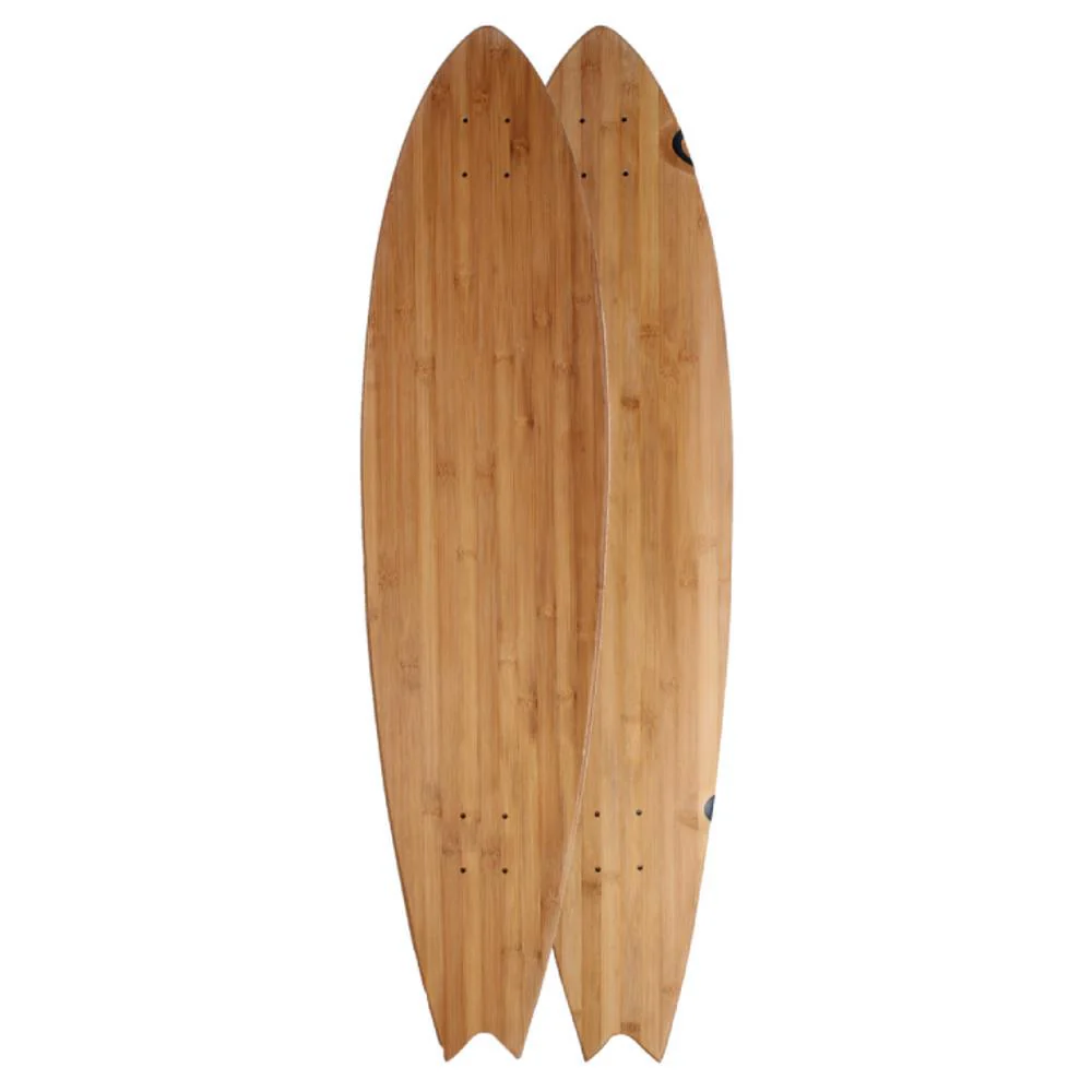 40" Fishtail Blank Bamboo Pintail Longboard Deck - Image 2
