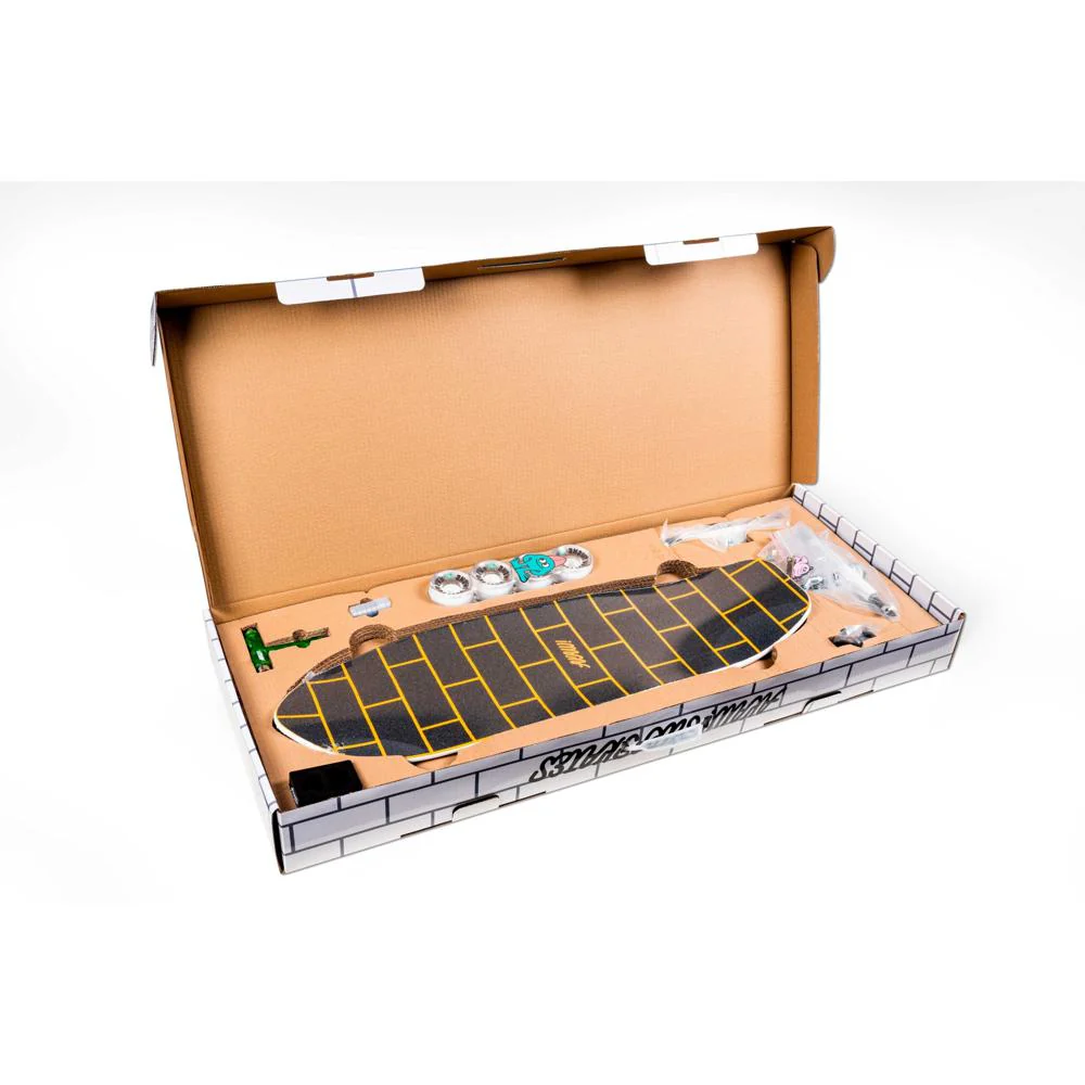 AKAW! Brickwave Yellow 31" Surfskate Longboard - Image 10