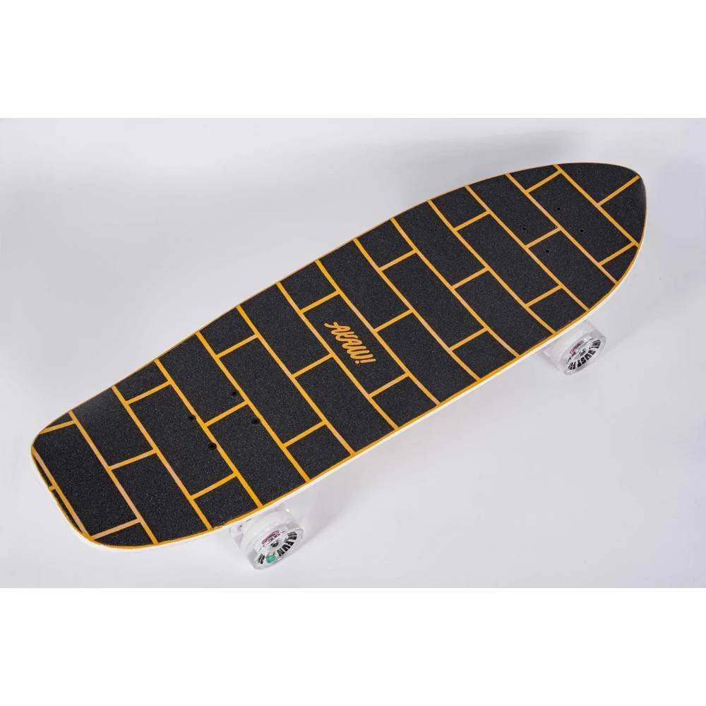 AKAW! Brickwave Yellow 31" Surfskate Longboard - Image 8