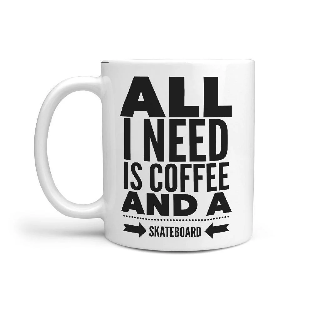 All I Need is Coffee and a Skateboard Mug - Image 2