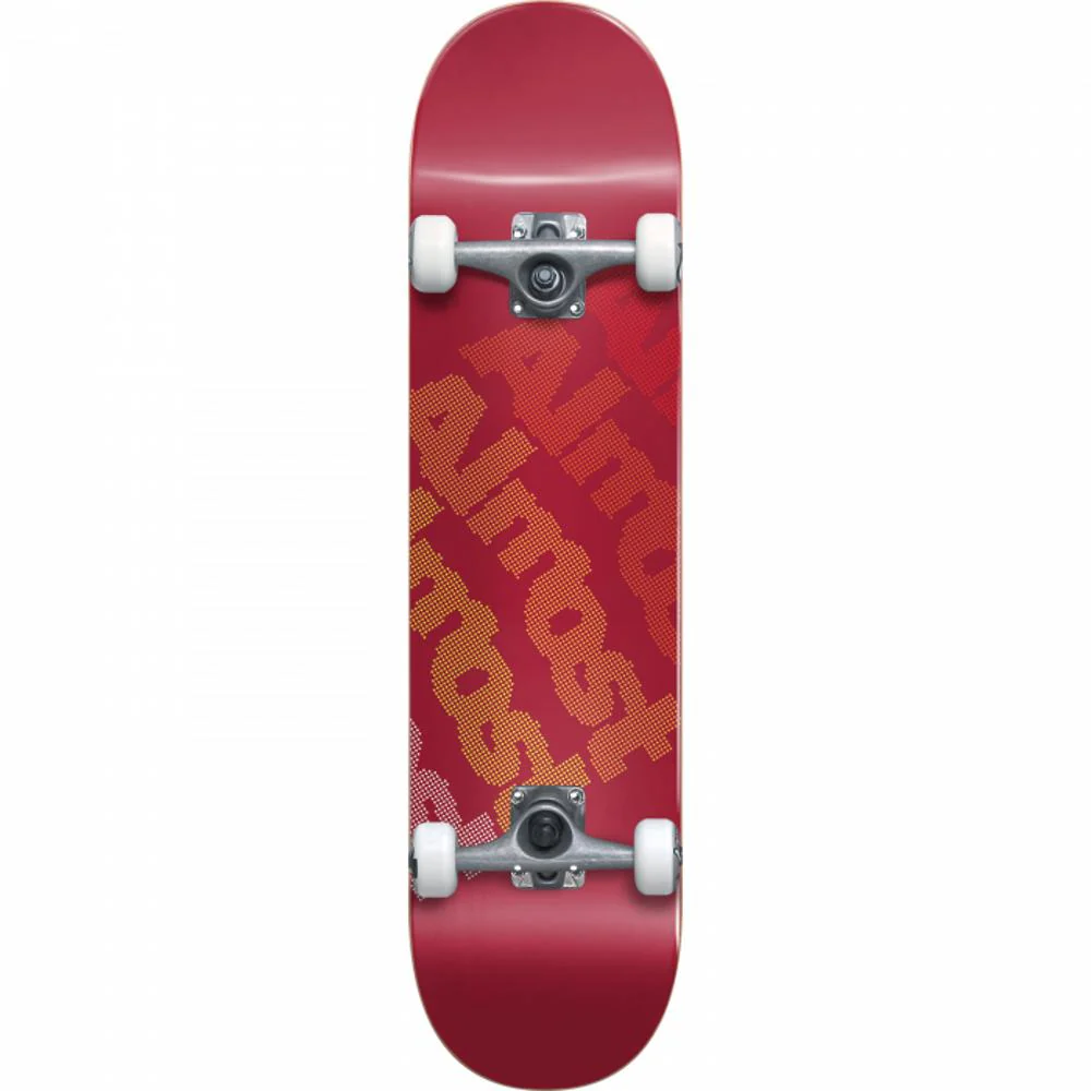Almost Light Bright First Push Red 7.75" Skateboard Complete