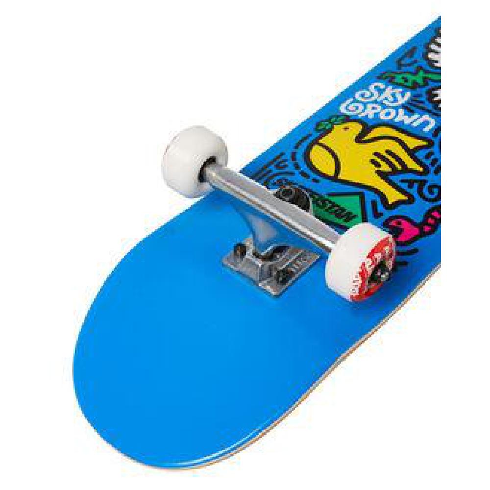 Almost Sky Skateistan Doodle Blue 7.5" Skateboard - Image 5