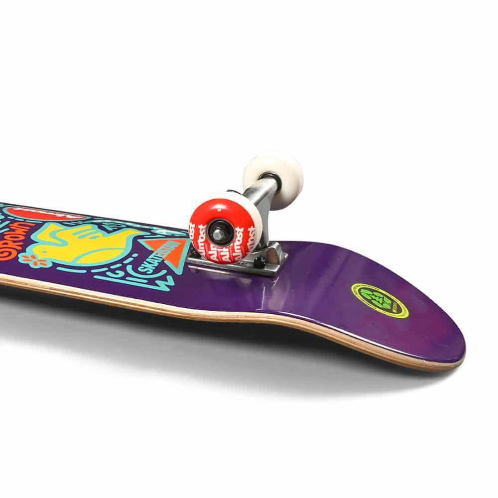 Almost Sky Skateistan Doodle Purple 7.875" Skateboard - Image 6