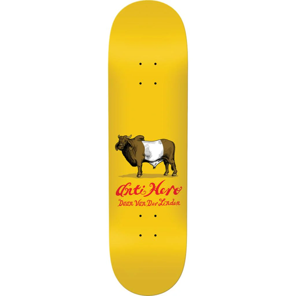 Antihero Van Der Linden Dutch Belted 8.28" Yellow Skateboard Deck