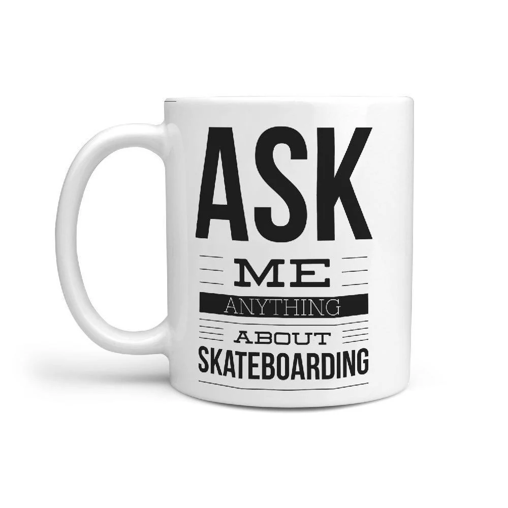 Ask me anything about skateboarding Mug - Image 3