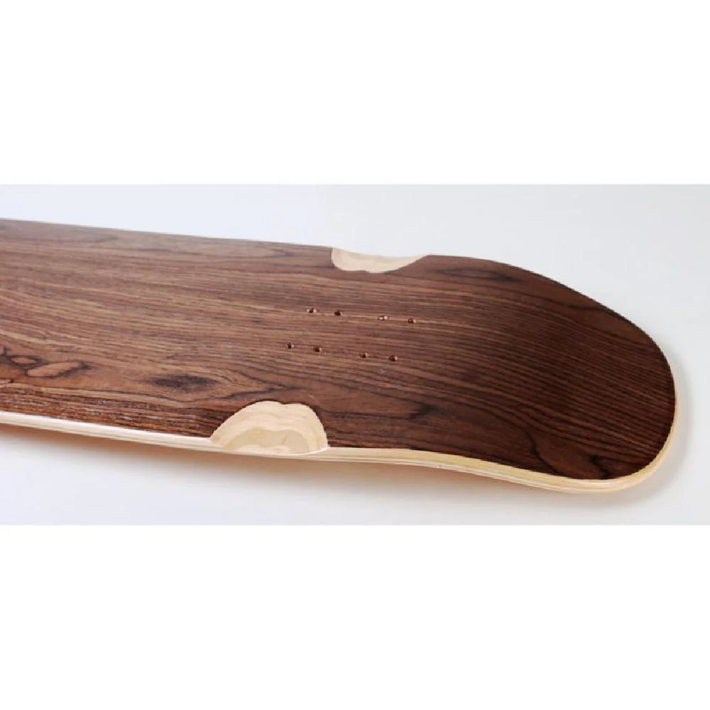 Custom Blank Double Kicktail Topmount Dark Walnut 36" Longboard - Image 3