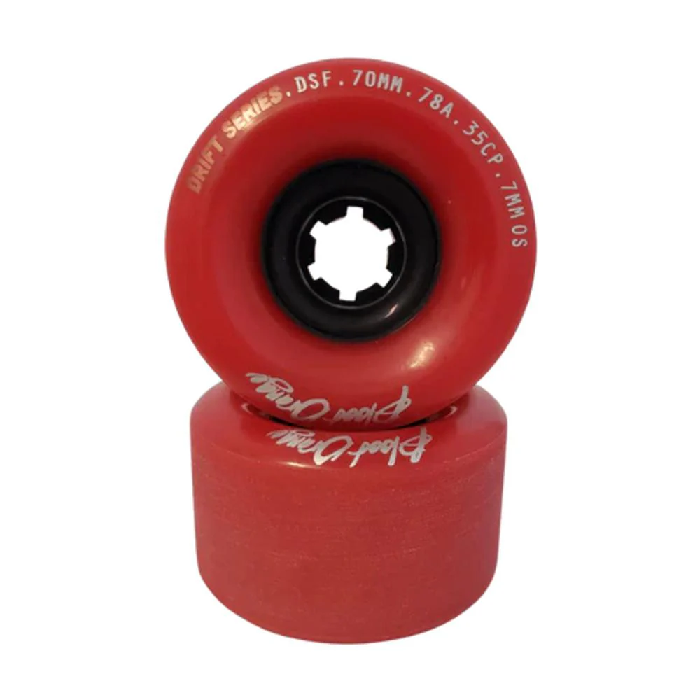 Blood Orange Drift Series Oxblood 70mm/78A Longboard Wheels | set of 4 - Image 3