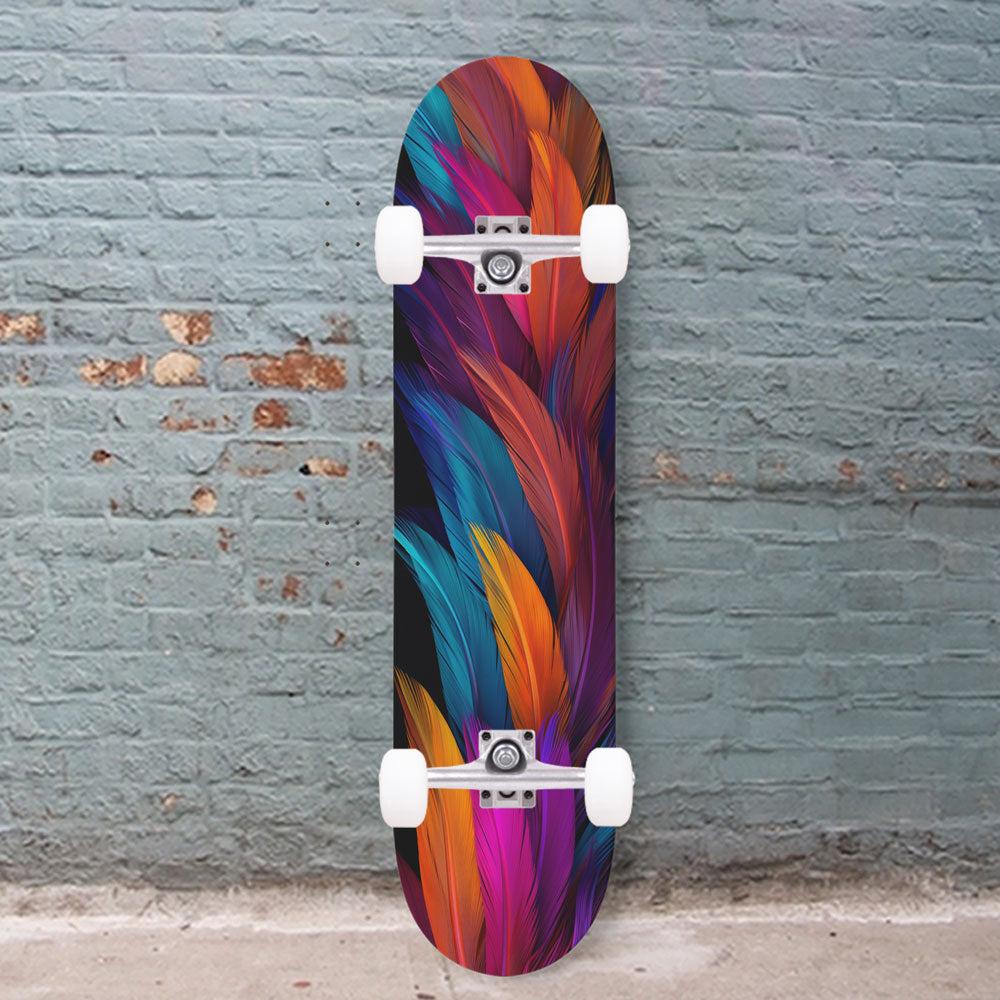 Bright Feathers Custom 8,25" Skateboard or Wall Art - Image 3