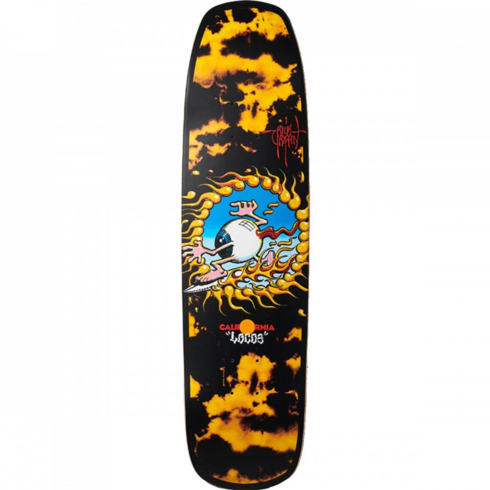 California Locos Rick Griffin Surfing Eyeball 32”  Longboard Deck