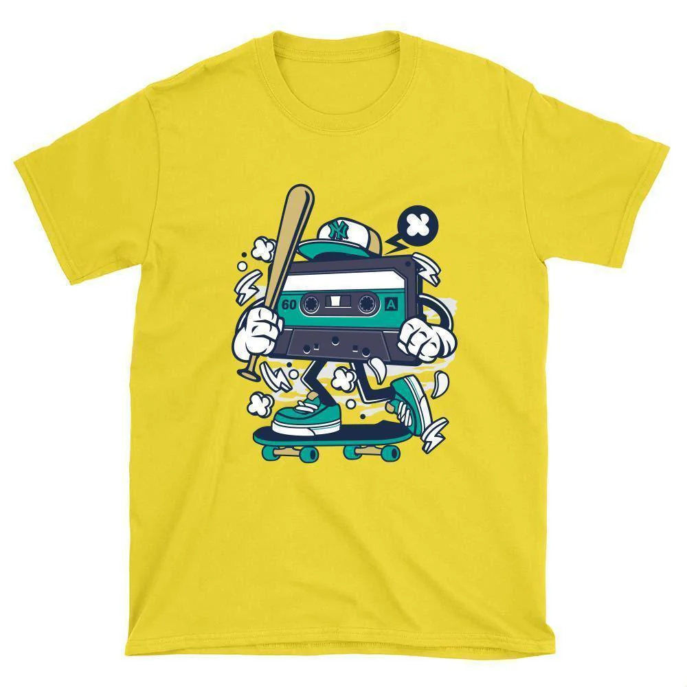 Cassette Skateboarder T-Shirt - Image 9