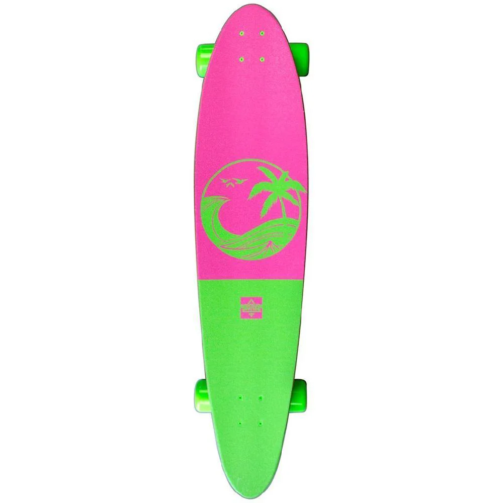 Dusters California Dreaming Neon Green 40" Pintail Longboard - Image 3