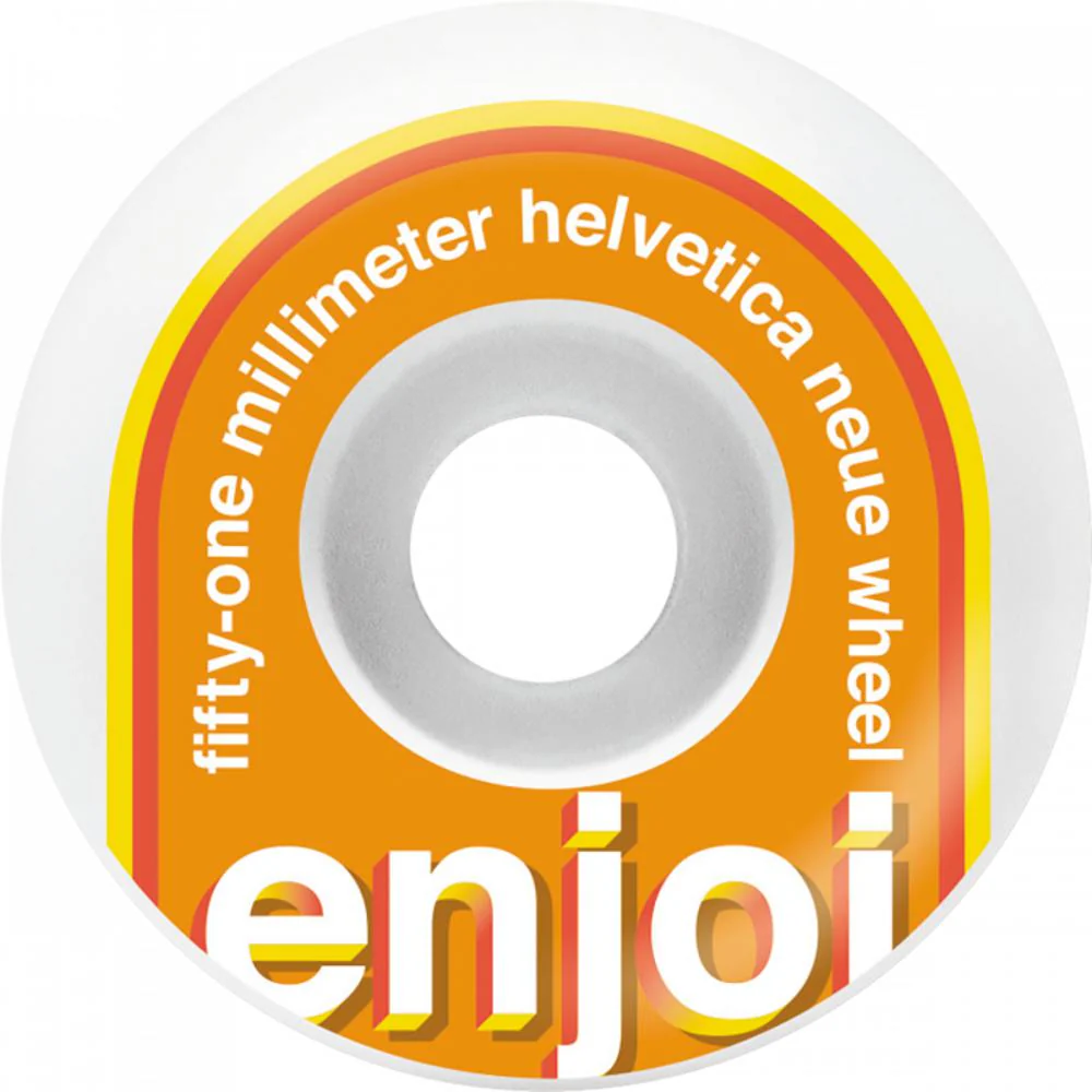 Enjoi Helvetica 51 mm White/Orange Wheels