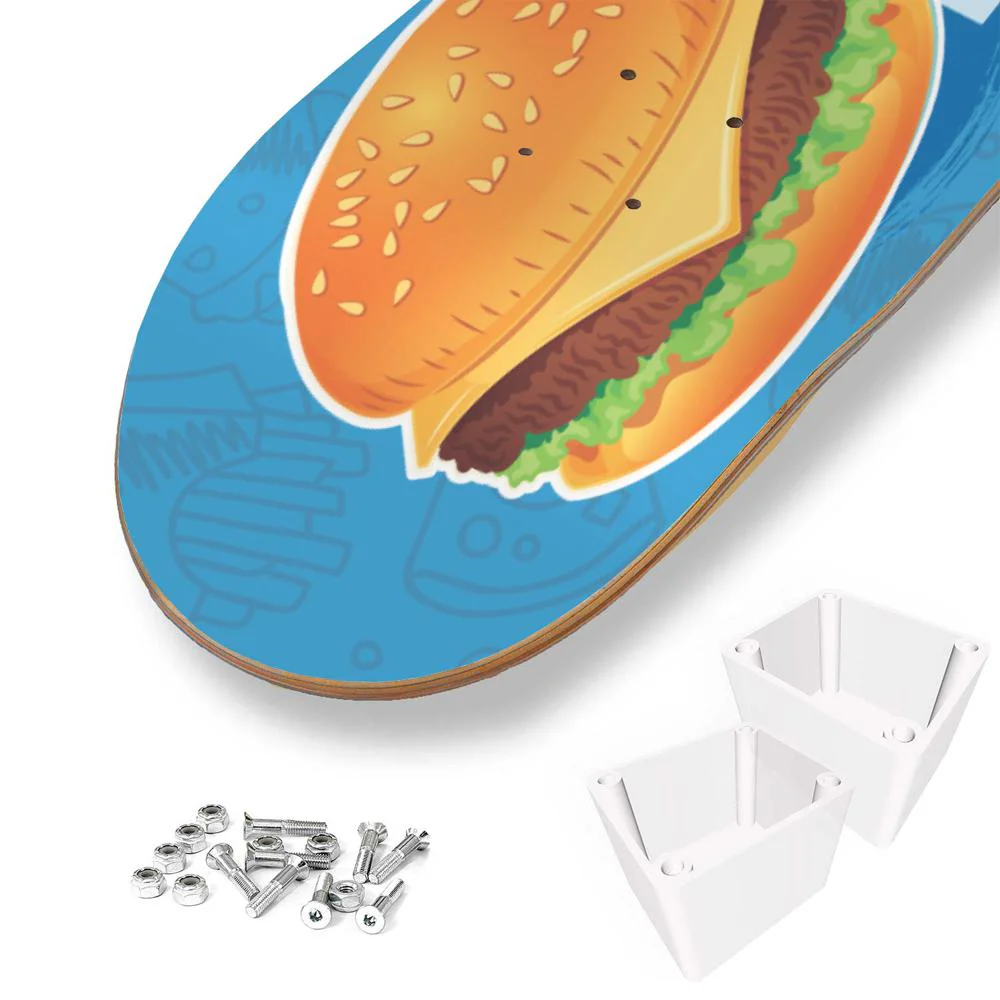 Fast food, Burguer, Fries and Pizza | Skateboard Wall Art, Mural & Skate Deck Art | Restaurant Decor | Home Decor | Wall Decor - Image 5