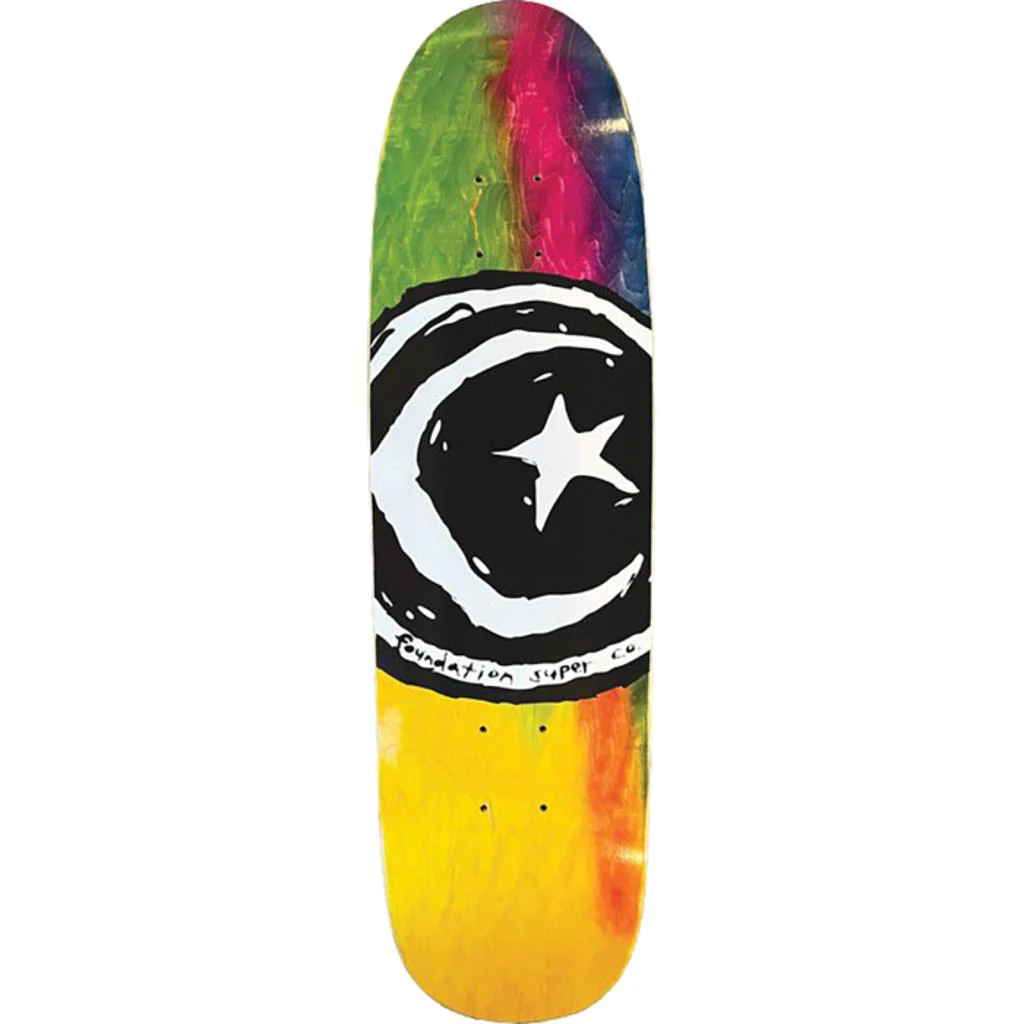 Foundation Star And Moon Rainbow Dye 8.0" Skateboard Deck