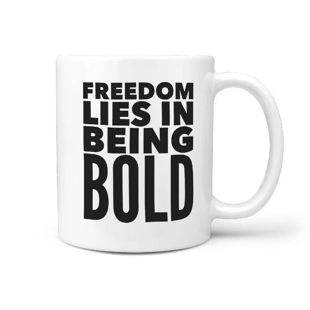 Freedom Lies in Being Bold Skateboard Coffee Mug