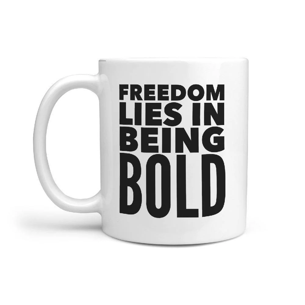 Freedom Lies in Being Bold Skateboard Coffee Mug - Image 2