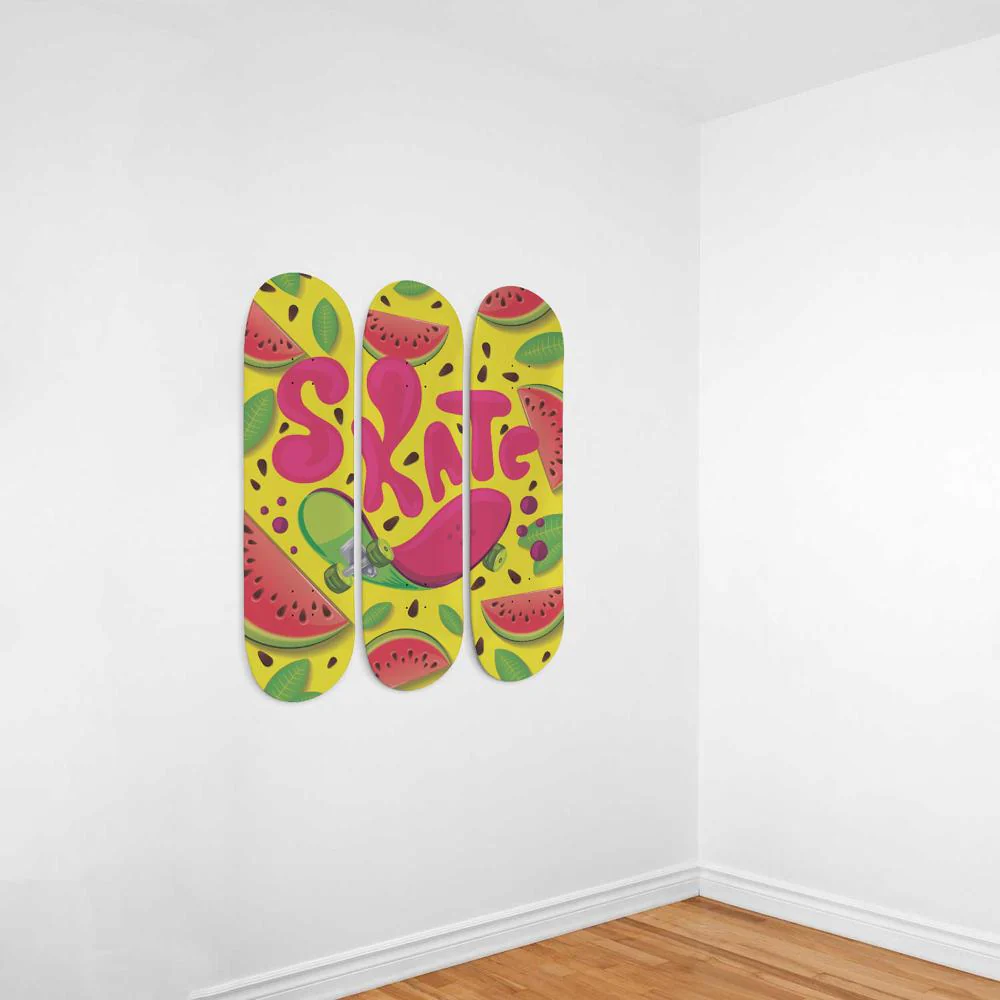 Funny Watermelon Skate Skateboard Wall Art - Image 3