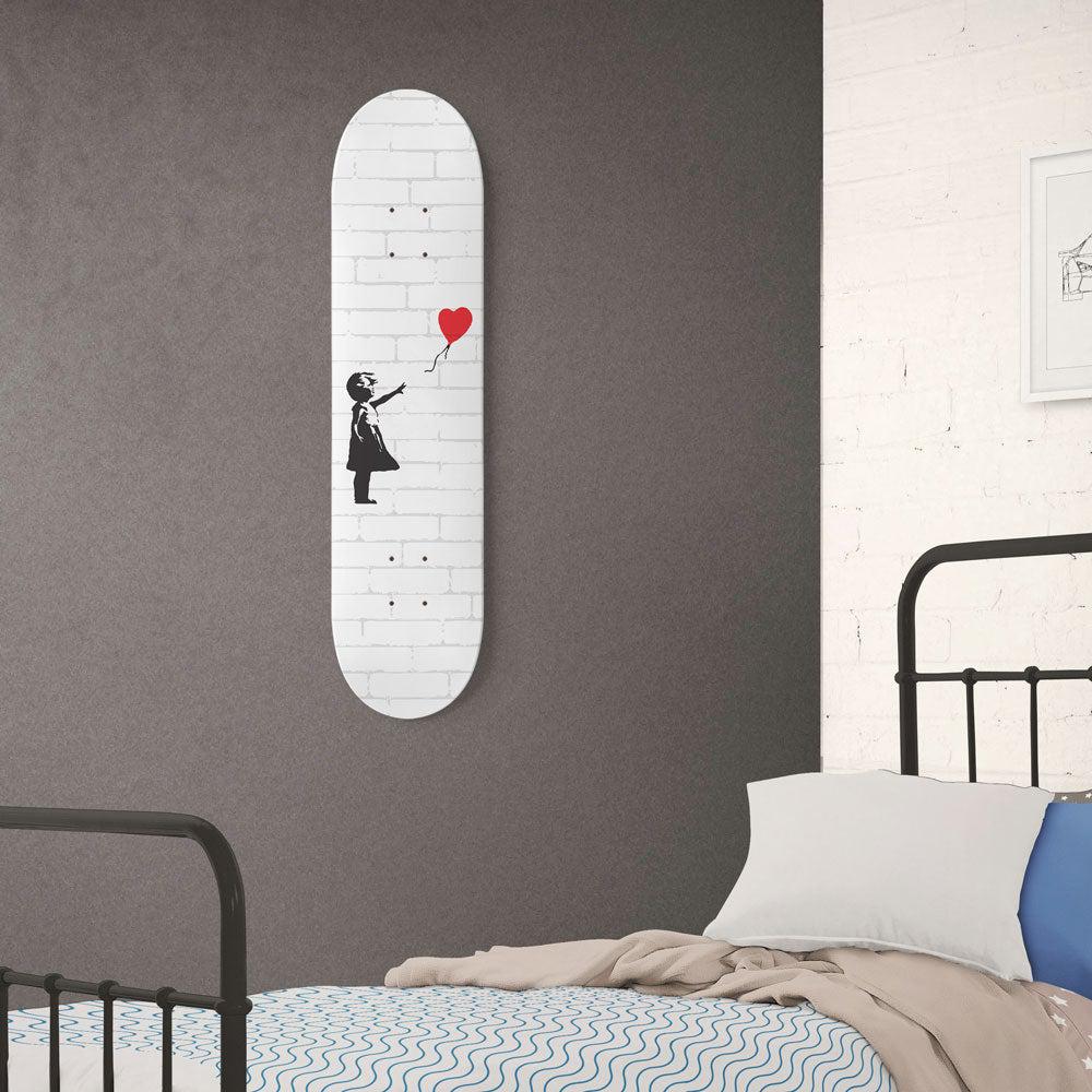 Girl With a Balloon Banksy Graffiti | Skateboard Wall Art, Mural & Skate Deck Art | Home Decor | Wall Decor