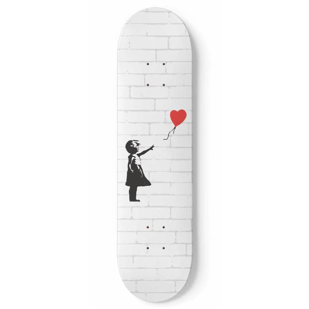 Girl With a Balloon Banksy Graffiti | Skateboard Wall Art, Mural & Skate Deck Art | Home Decor | Wall Decor - Image 2