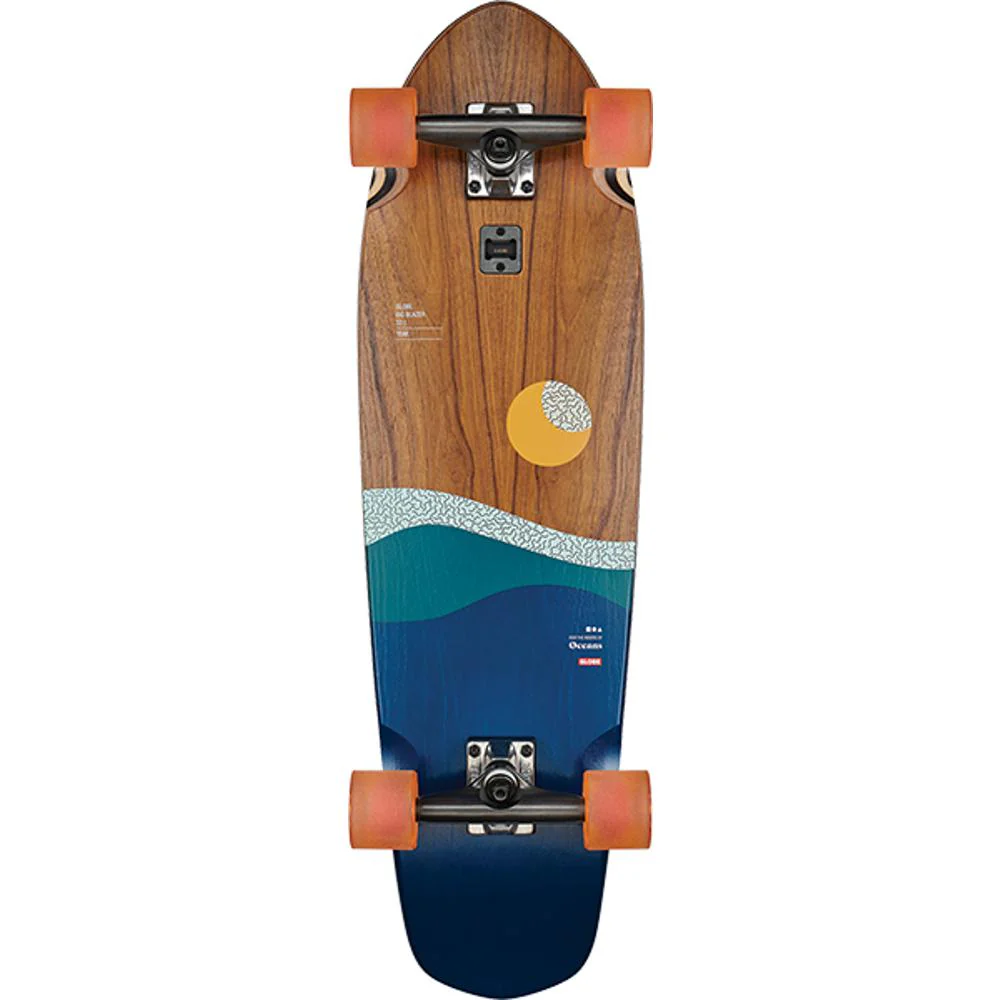 Globe Big Blazer Teak Oceans 32" Kicktail Cruiser Longboard