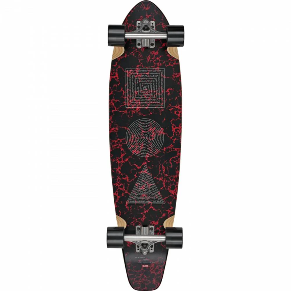 Globe The All Time Marble Stack Red 35" Kicktail Longboard