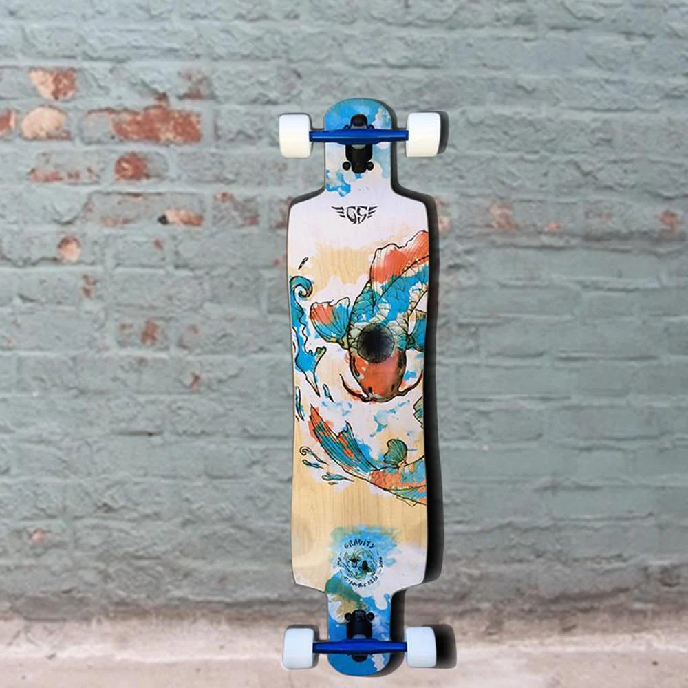 Gravity Double Drop Chi Longboard Cruise and Carve 41 inch - Complete