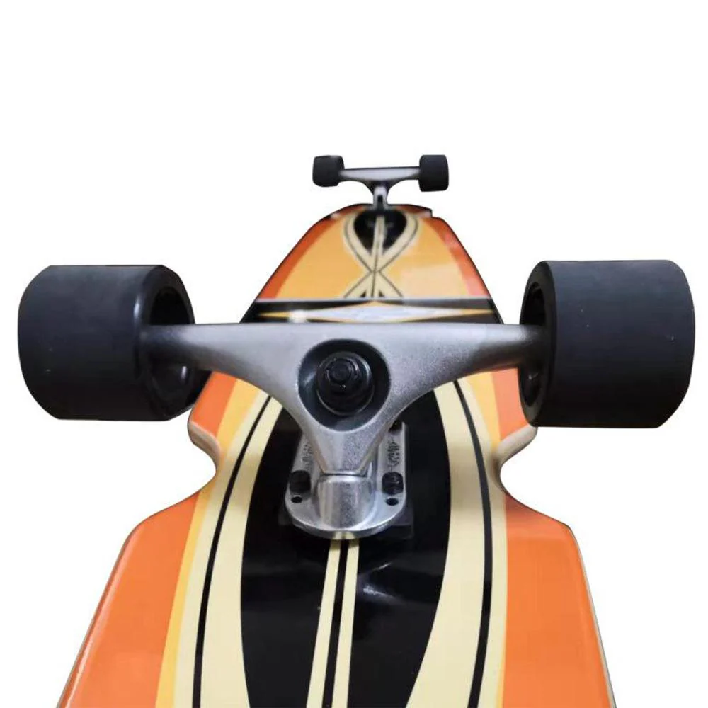 Gravity Ed Economy Pro Series Orange/Brown 55" Longboard - Image 3
