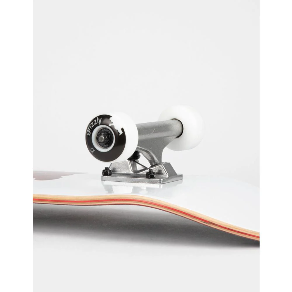 Grizzly No Batteries White 7.75" Complete Skateboard - Image 6