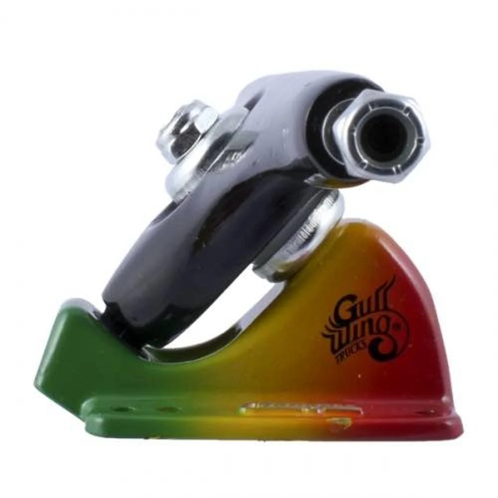 Gullwing Charger 10.0" Black/Rasta Longboard Trucks | Set of 2 - Image 5