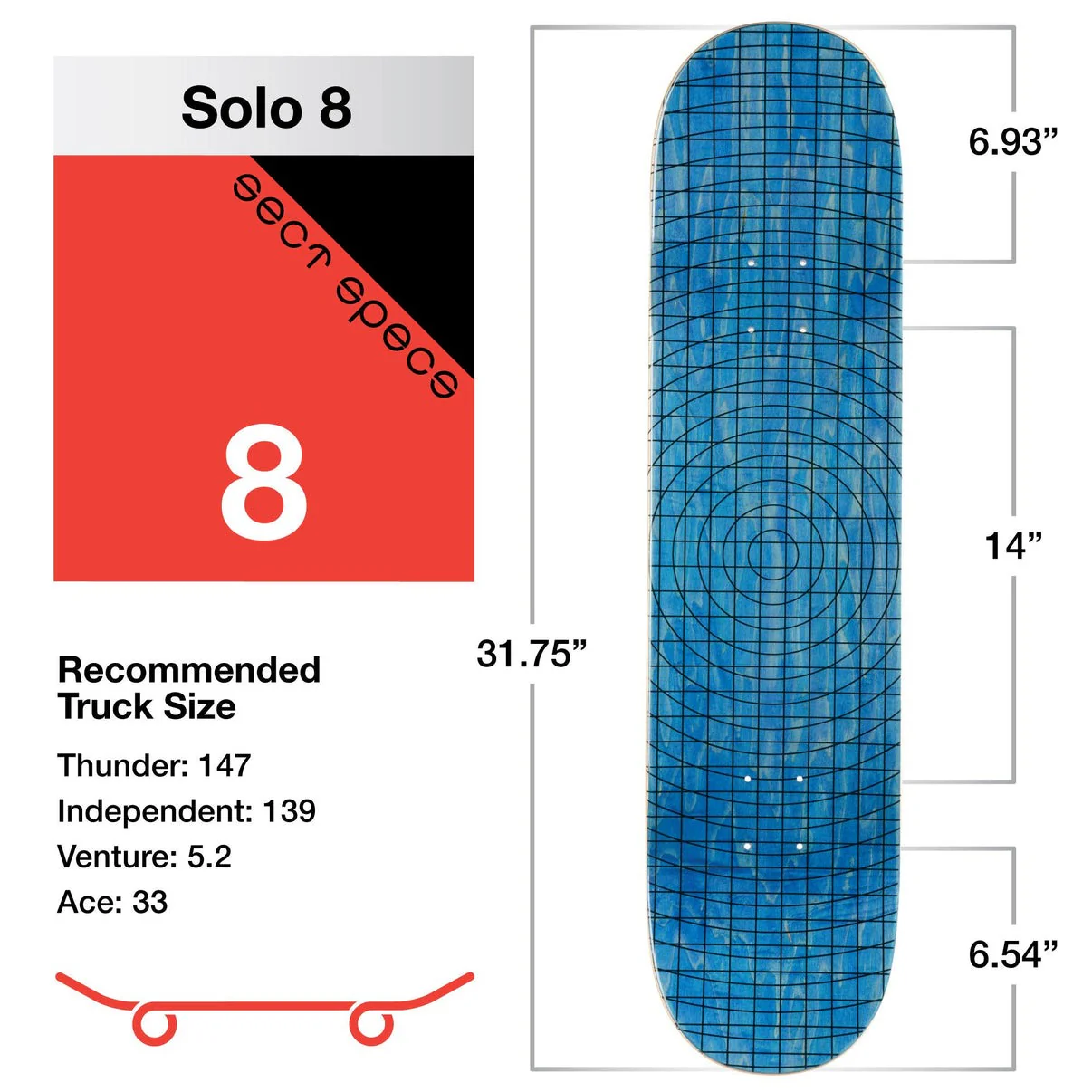 Habitat Delatorre Speed Test 8.0" Skateboard Deck - Image 3
