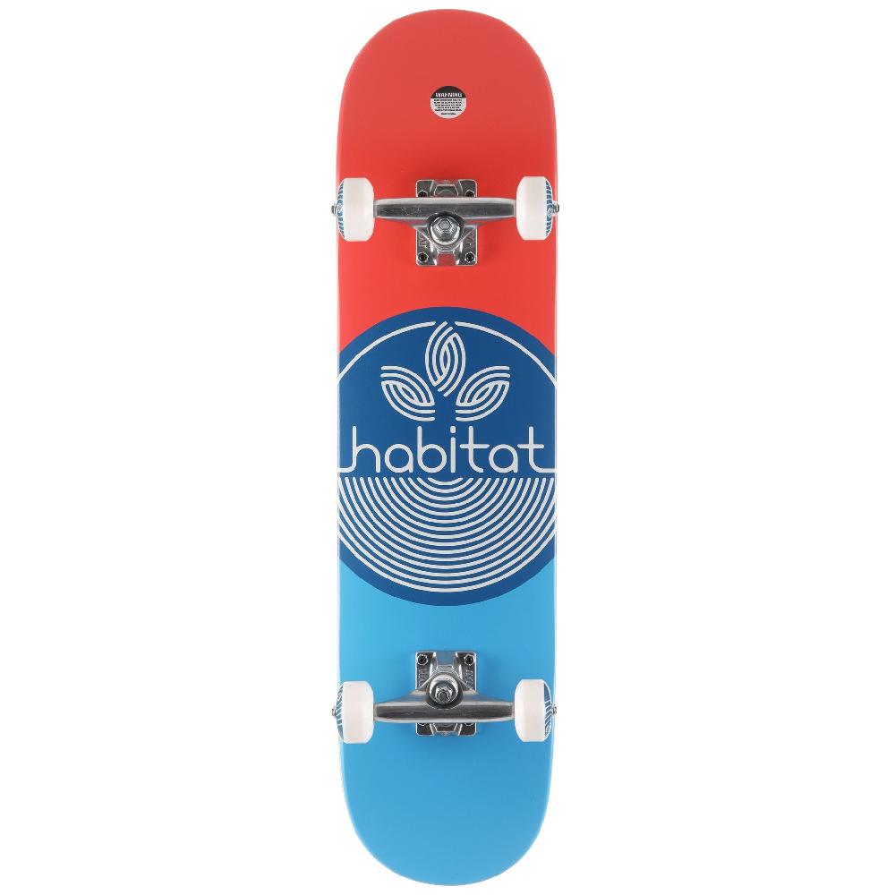 Habitat Leaf Dot Blue 7.75" Complete Skateboard