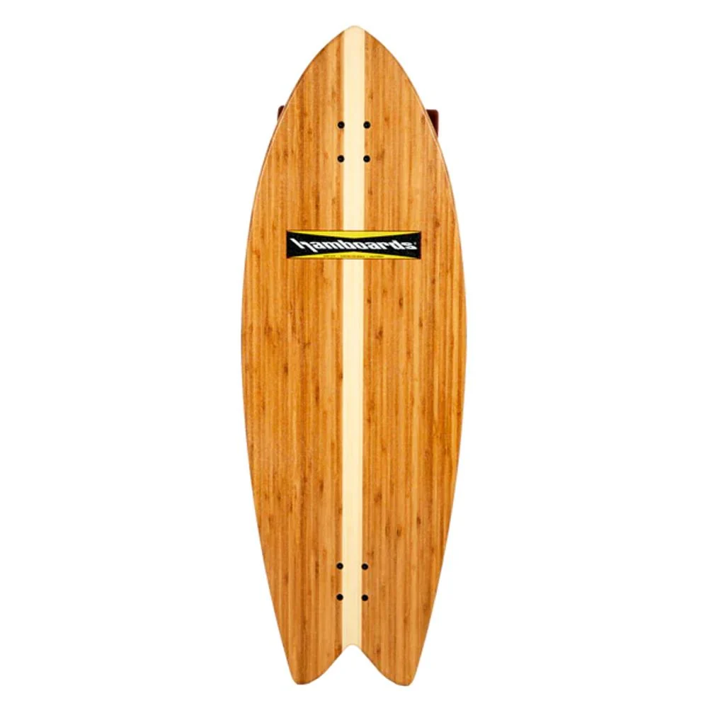 Hamboards Pescadito Bamboo 43" Surfskate Cruising Longboard - Image 2