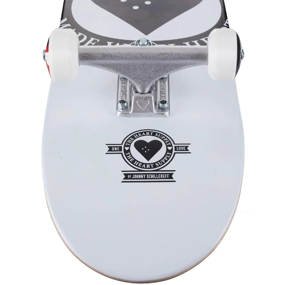 Heart Supply Badge Logo White 8.25" Skateboard - Image 5