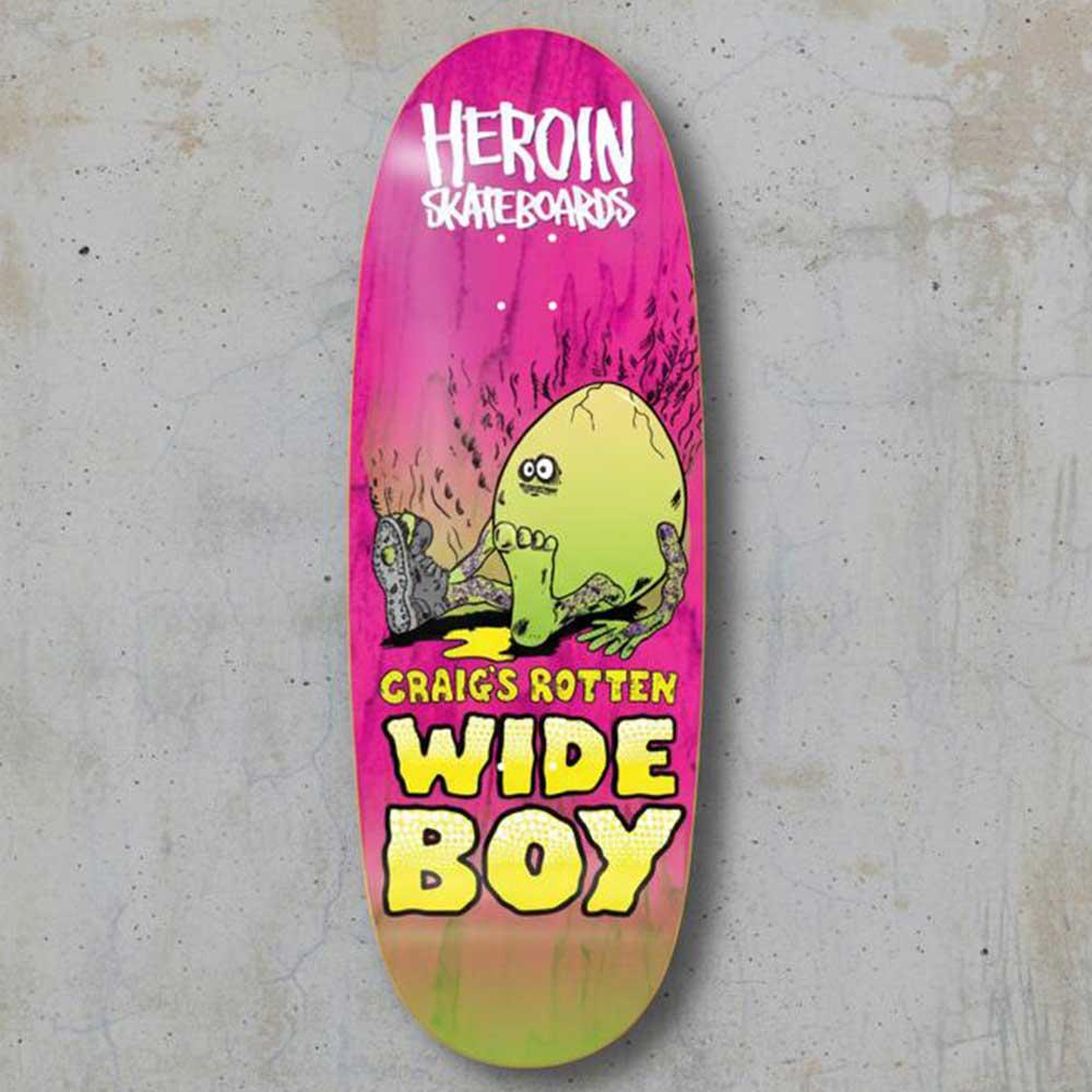 Heroin Questions Rotten Wide Boy Egg 10.75" Skateboard Deck
