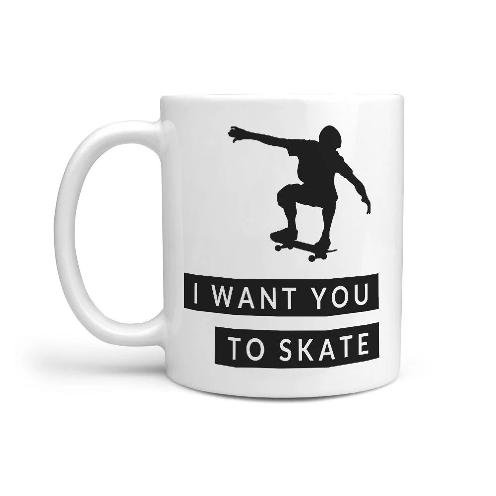 I want you to skate - coffee mug for skateboarder - Image 2