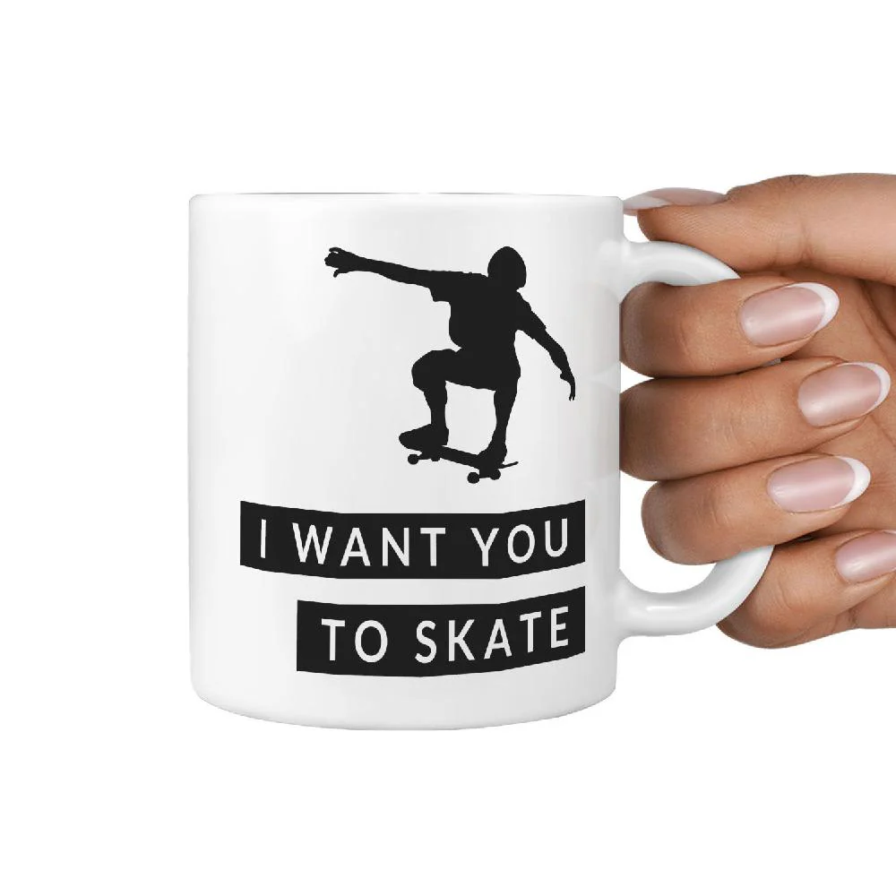 I want you to skate - coffee mug for skateboarder - Image 3