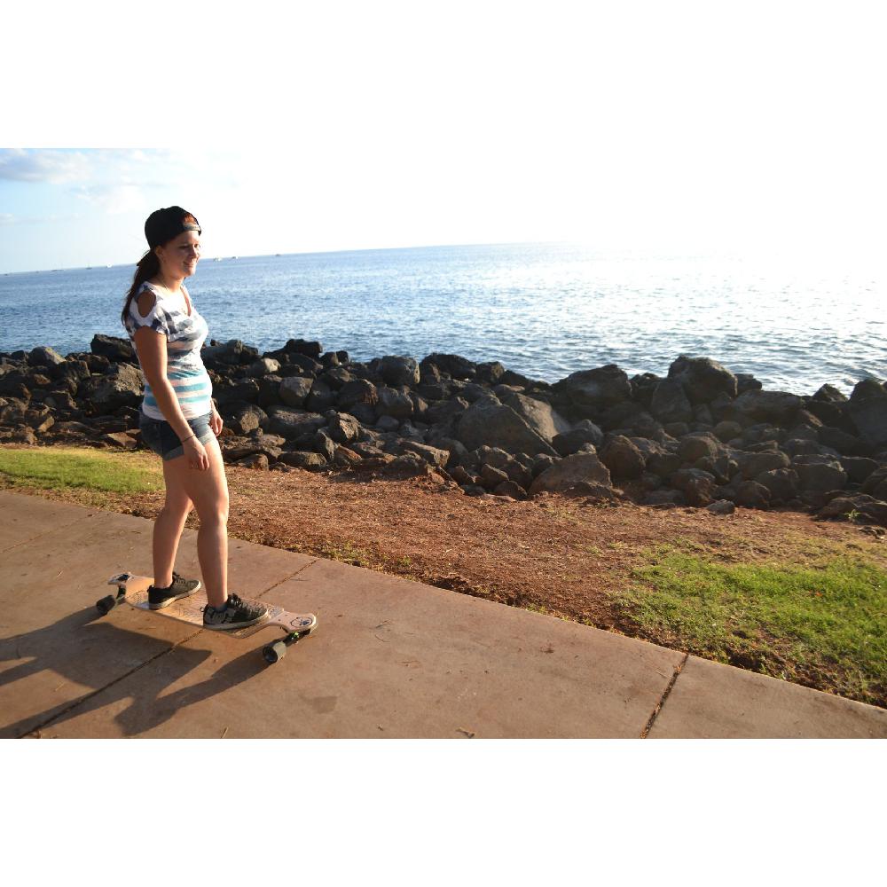 Kahuna Creations 42" Black Wave -Natural- Drop Down Longboard - Image 5