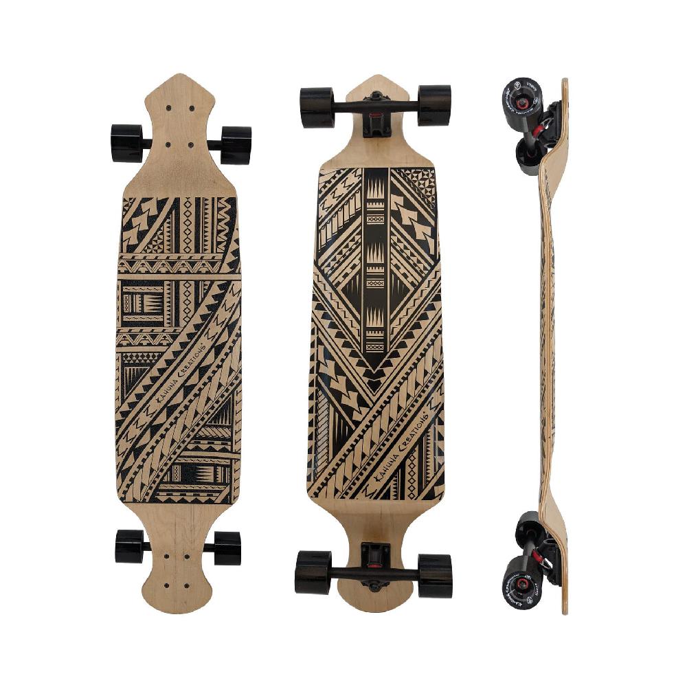Kahuna Creations Hilo Tatau Natural 42" Drop Down Longboard w/ Bear Trucks