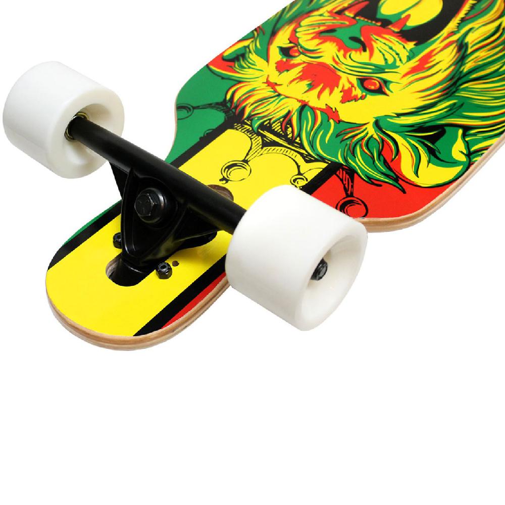 Krown Elite Rasta Lion 36" Drop Through Longboard - Image 3