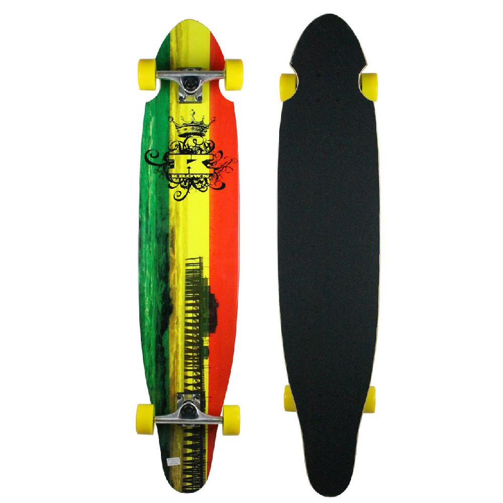 Krown Rasta Pier 43" Kicktail Longboard
