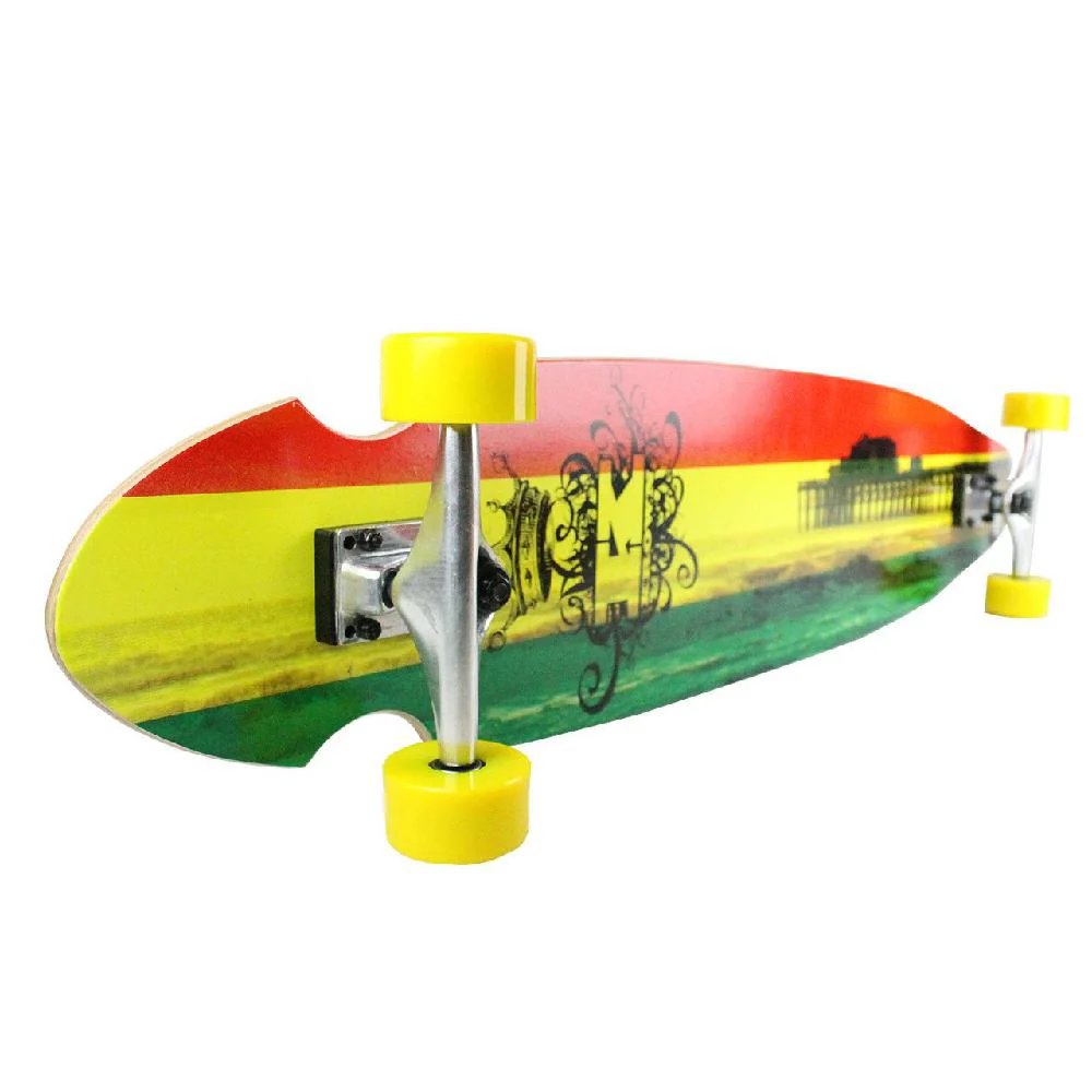 Krown Rasta Pier 43" Kicktail Longboard - Image 3