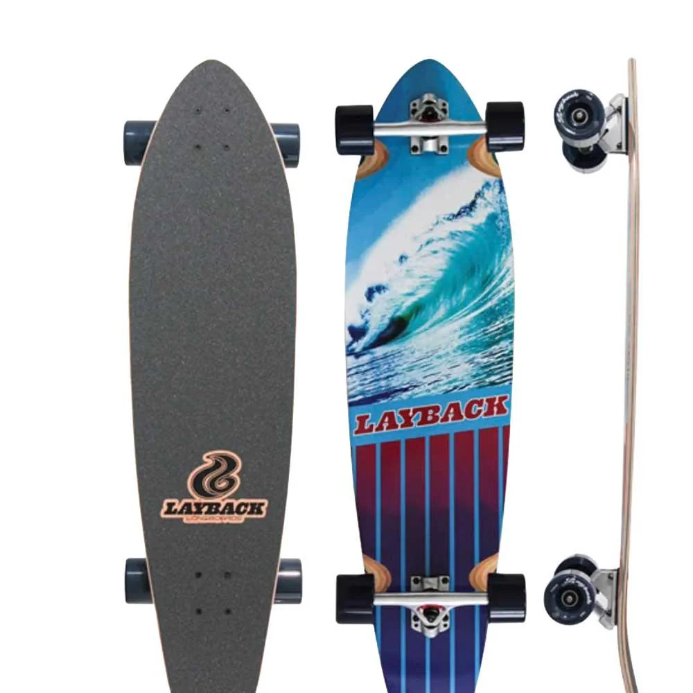 Layback Going Left 38" Kicktail Longboard - Image 3