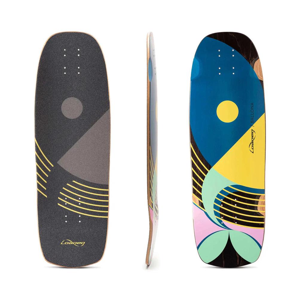 Loaded Ballona Willy 27" Cruiser Longboard Deck - Bright Blue/Yellow