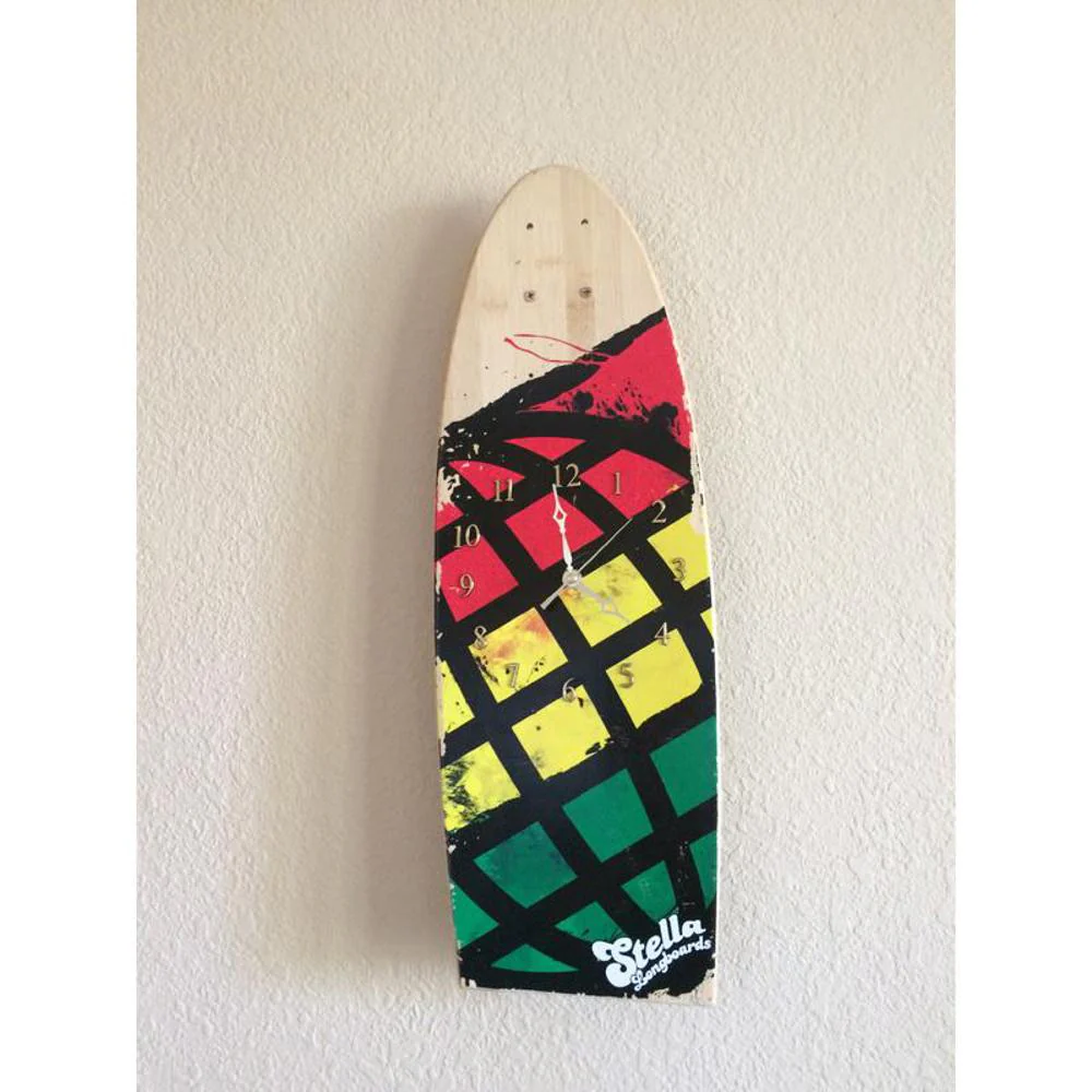 Longboard Art Skateboard Wall Clock - Image 3