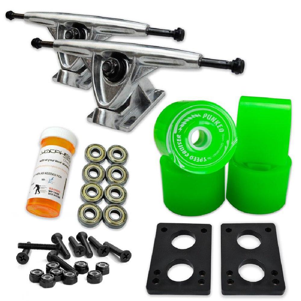 Longboard Starter Combo Kit - with 70mm Wheels - Chrome Trucks - Image 4