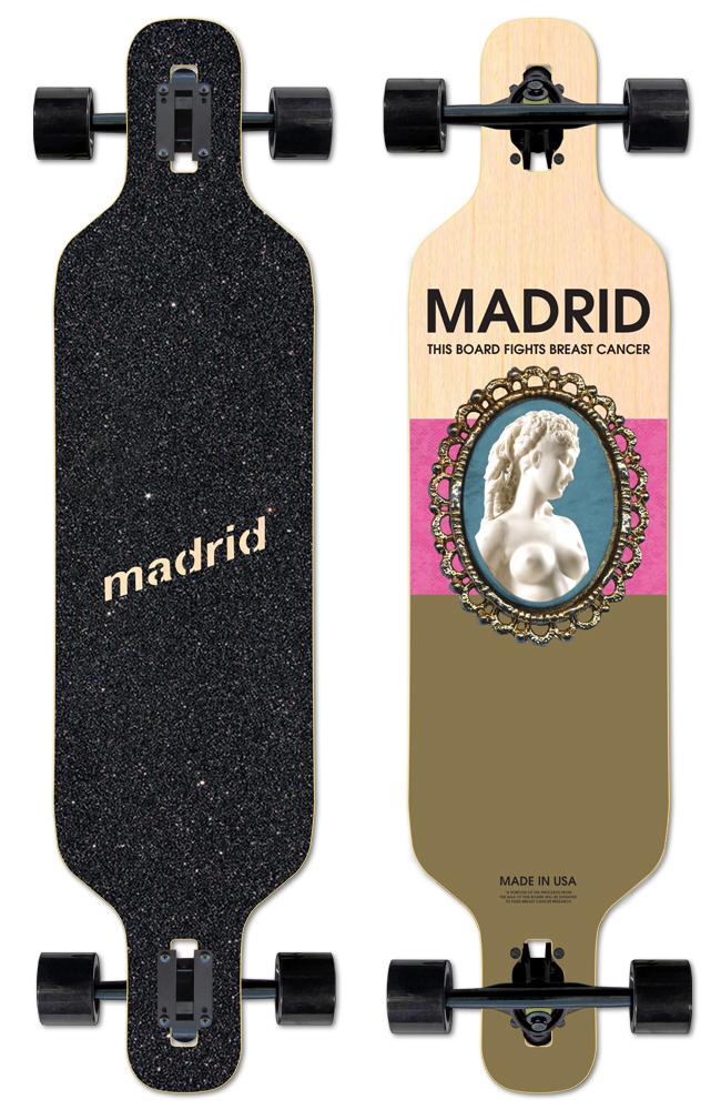 Madrid Breast Cancer Relief - Shield 39" Cameo Drop-Thru Longboard - Image 5