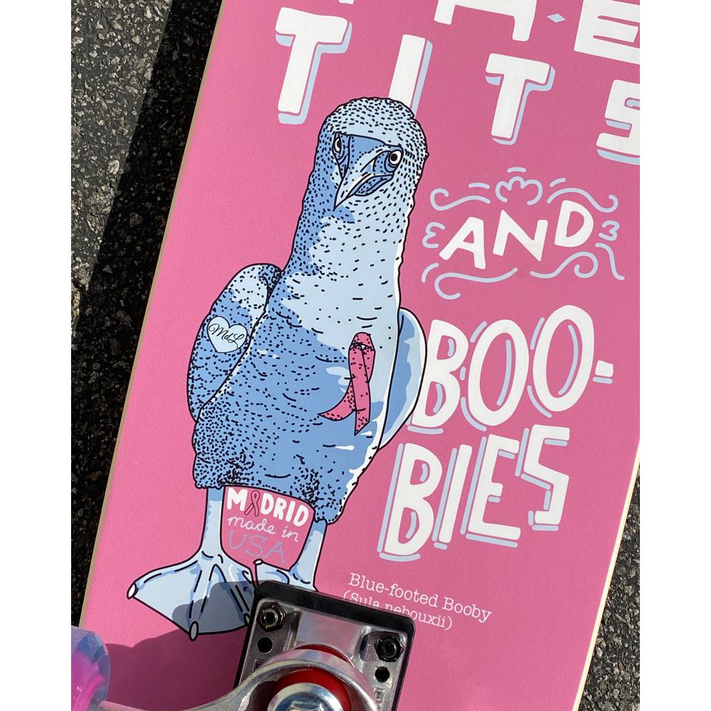 Madrid Slasher 29" Pink Ribbon Cruising Longboard - Breast Cancer Relief - Image 3