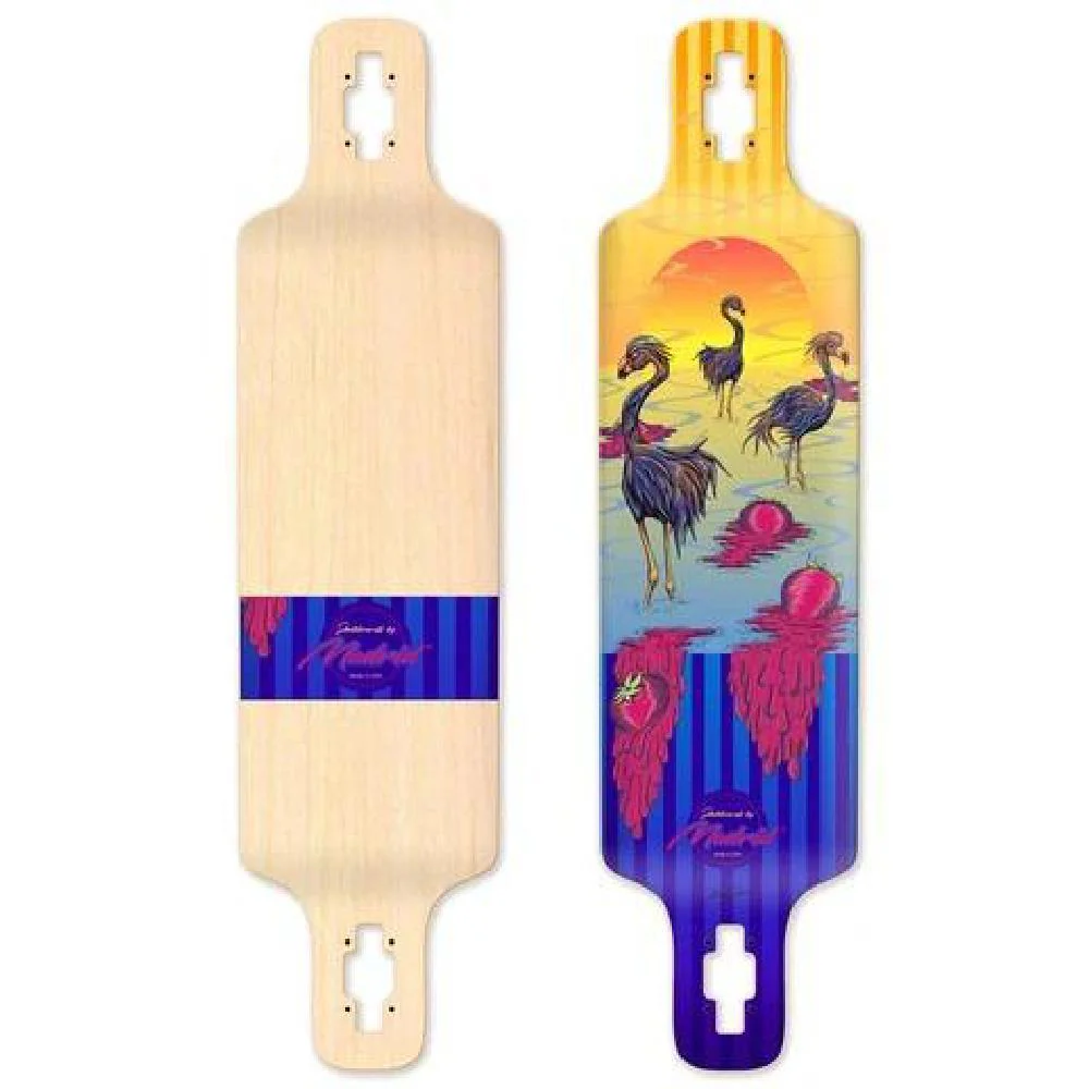 Madrid DTF 39" Flamingos Drop Through Longboard - Image 3