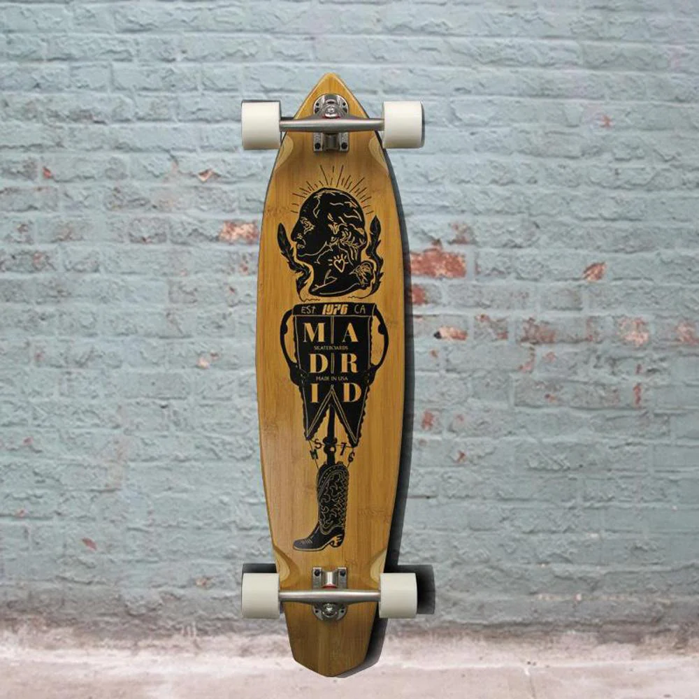 Madrid President Dude Bamboo Carving Longboard 38.75"